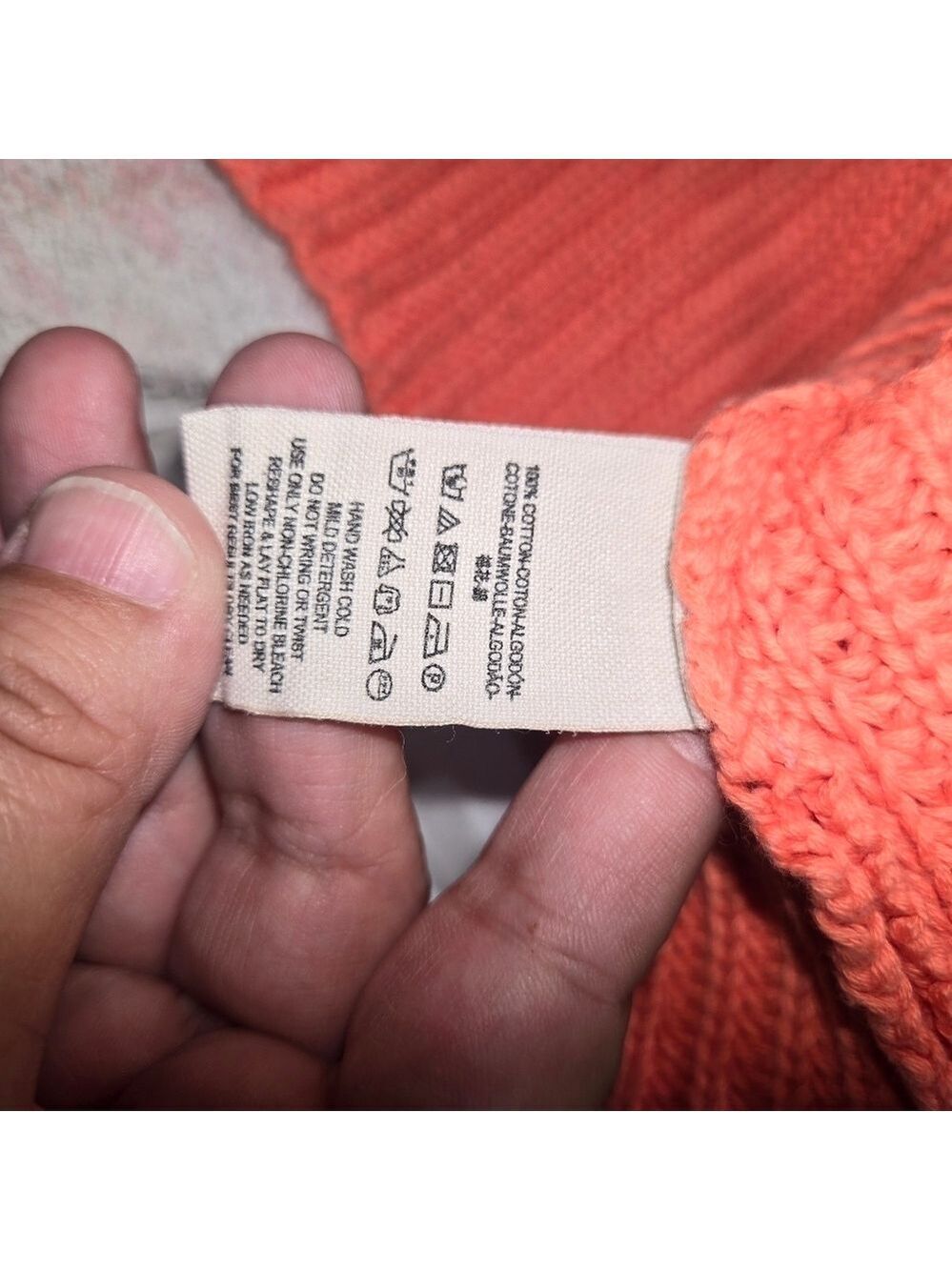 Free People Damsel Bell Sleeve Cropped Sweater Coral Small Boho - Picture 9 of 10